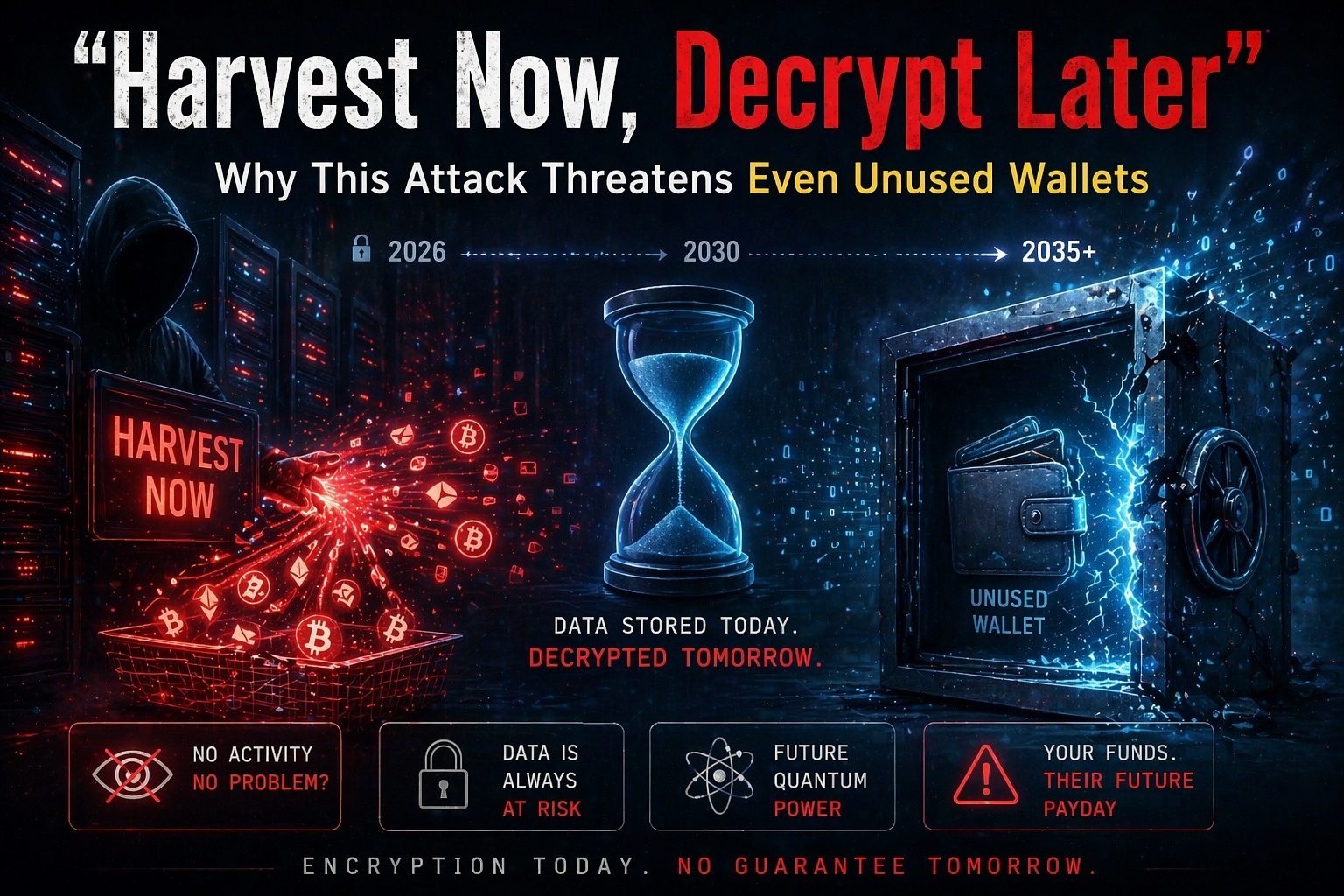 Cover image for Harvest Now, Decrypt Later”: Why This Attack Threatens Even Unused Wallets