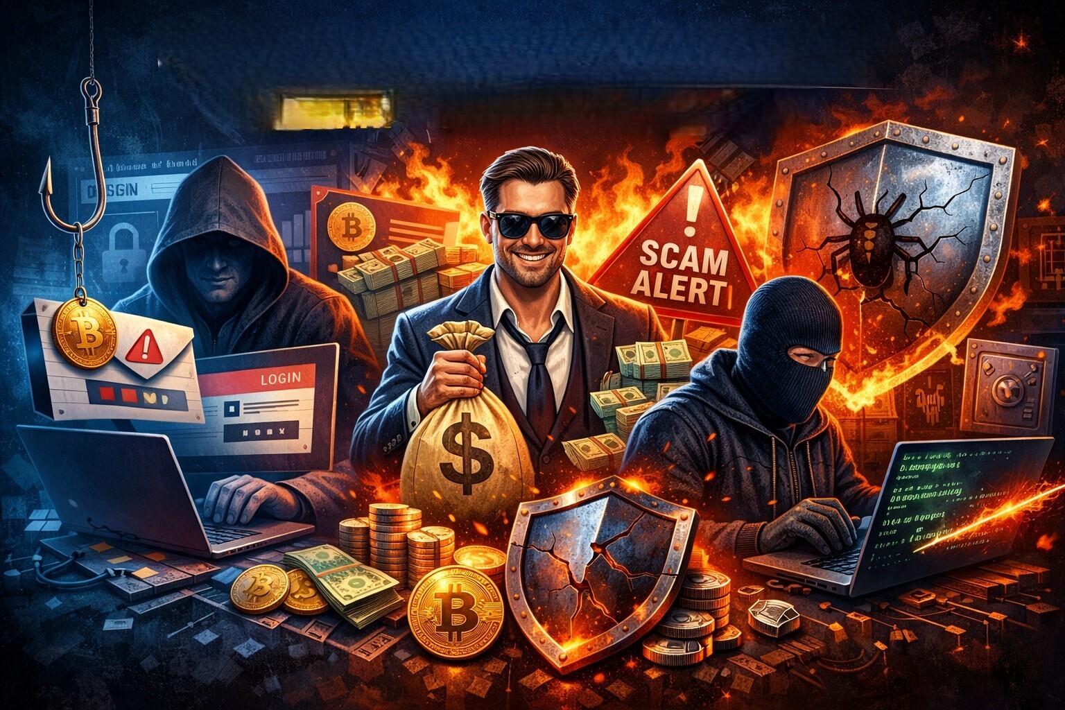 Cover image for MAIN THREATS IN CRYPT: PHISHING, SCAM, EXPLOITS