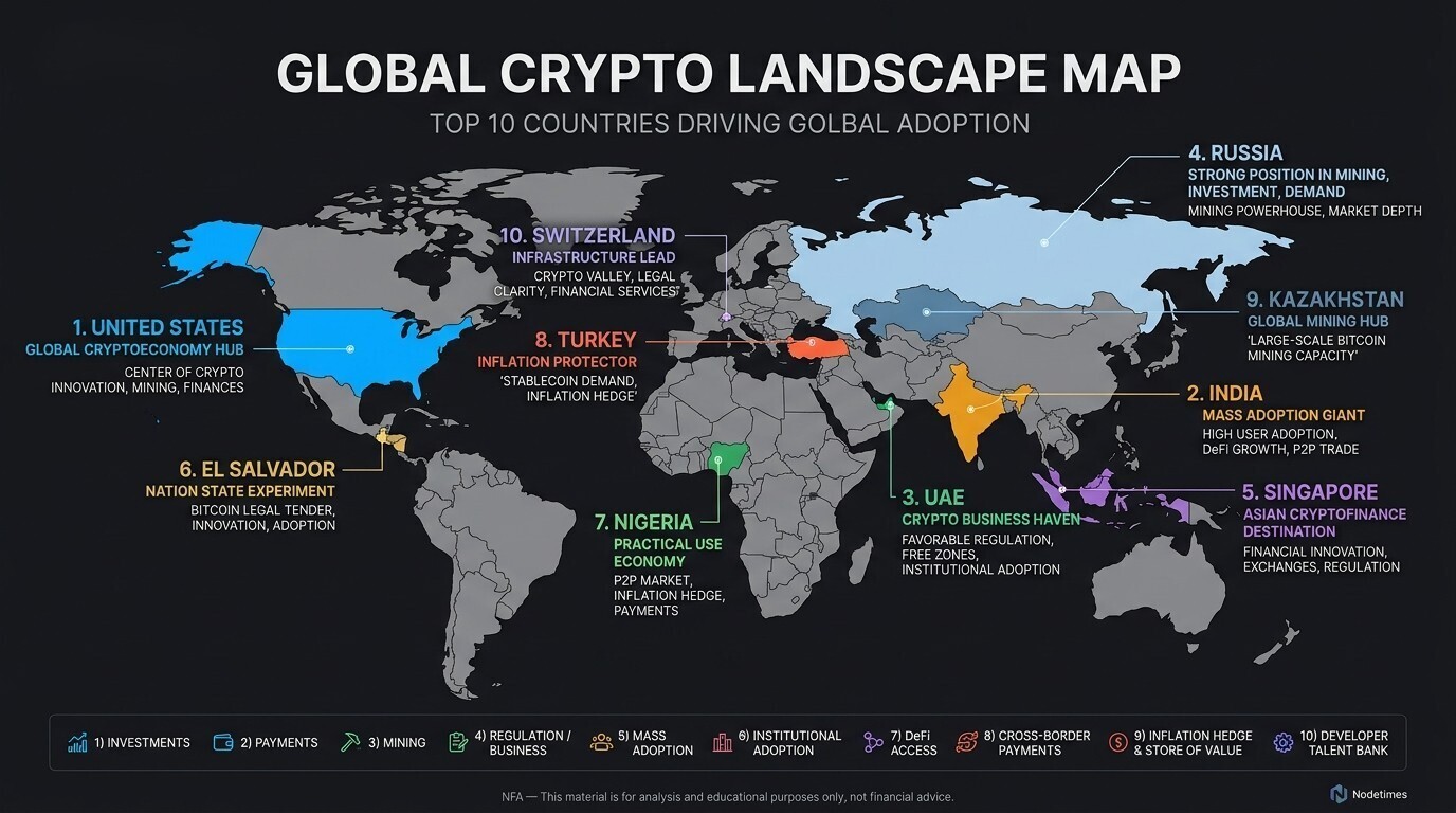 Cover image for Top 10 Countries Deepest in Cryptocurrency